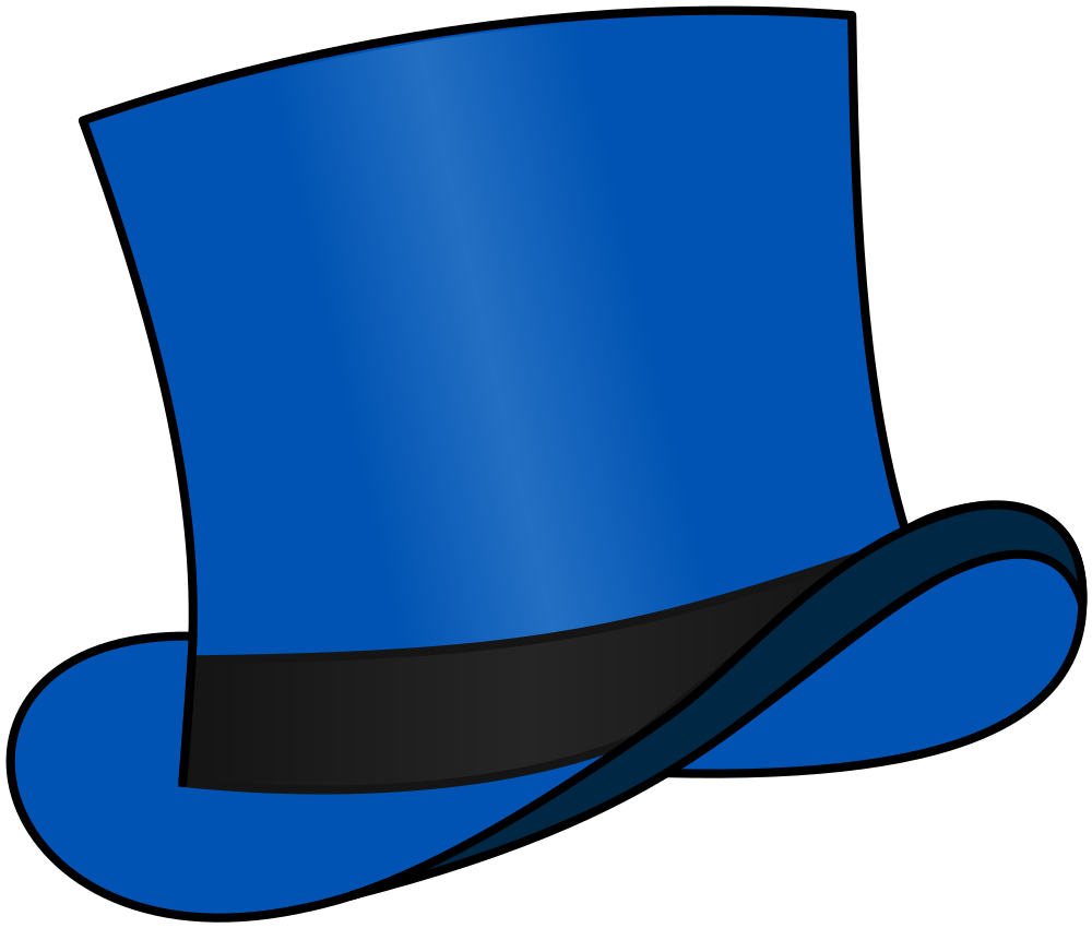OnlineLabels Clip Art - Top hat blue